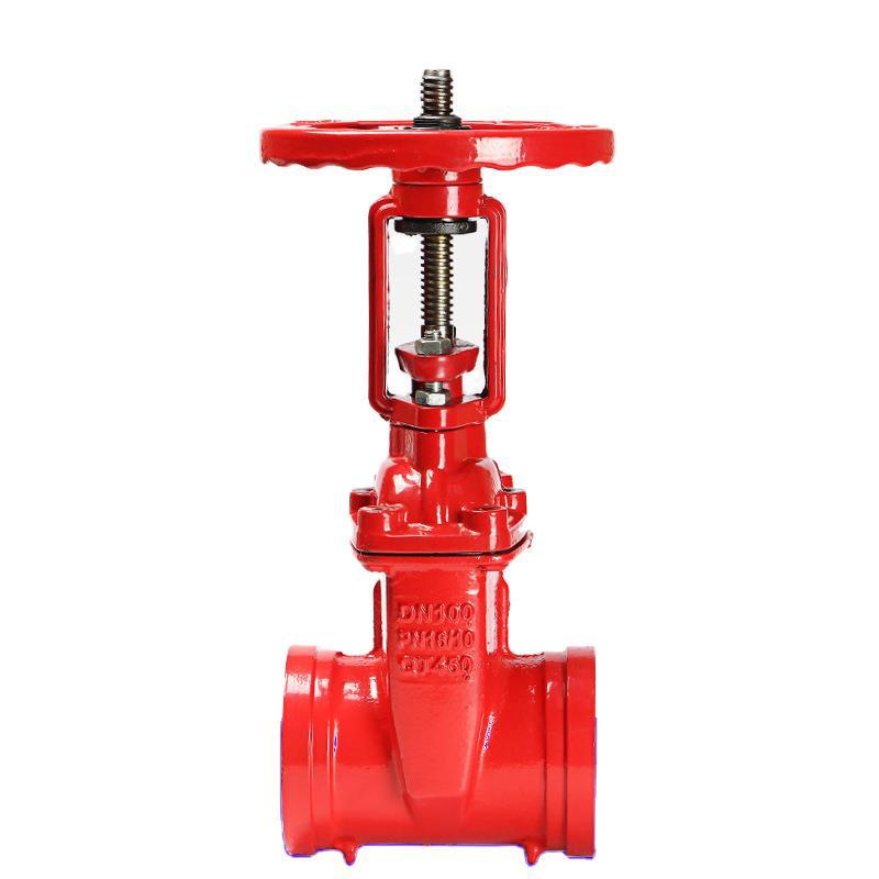 消防闸阀 沟槽明杆闸阀z81x卡箍式软密封闸阀dn65 80 125 150 200