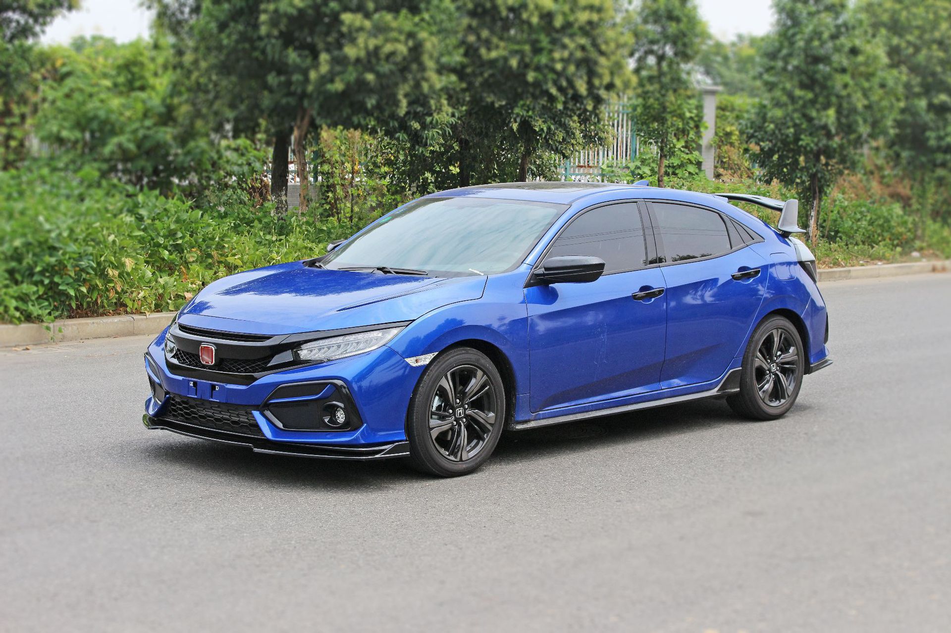 适用于2021款两箱思域改装前铲子防撞胶条思域尾翼前唇装饰包围