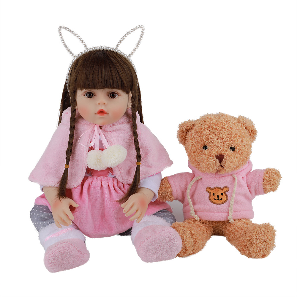 洋娃娃全胶仿真婴儿重生娃娃玩具silicone reborn doll 18 48cm