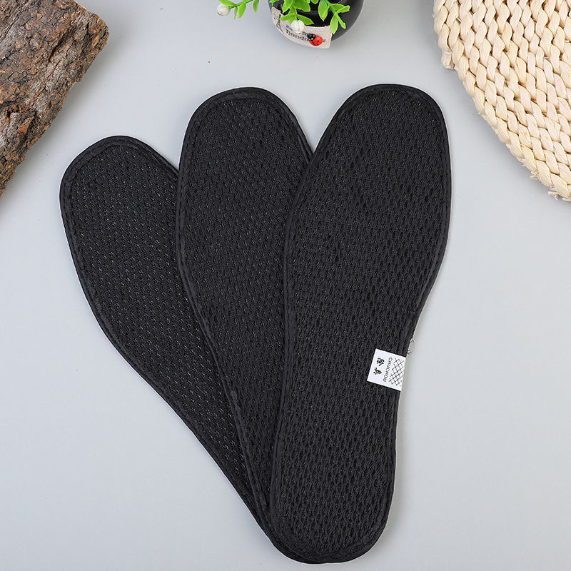亚麻夏季透气竹炭除臭鞋垫吸汗透气防臭去脚气男女式鞋垫