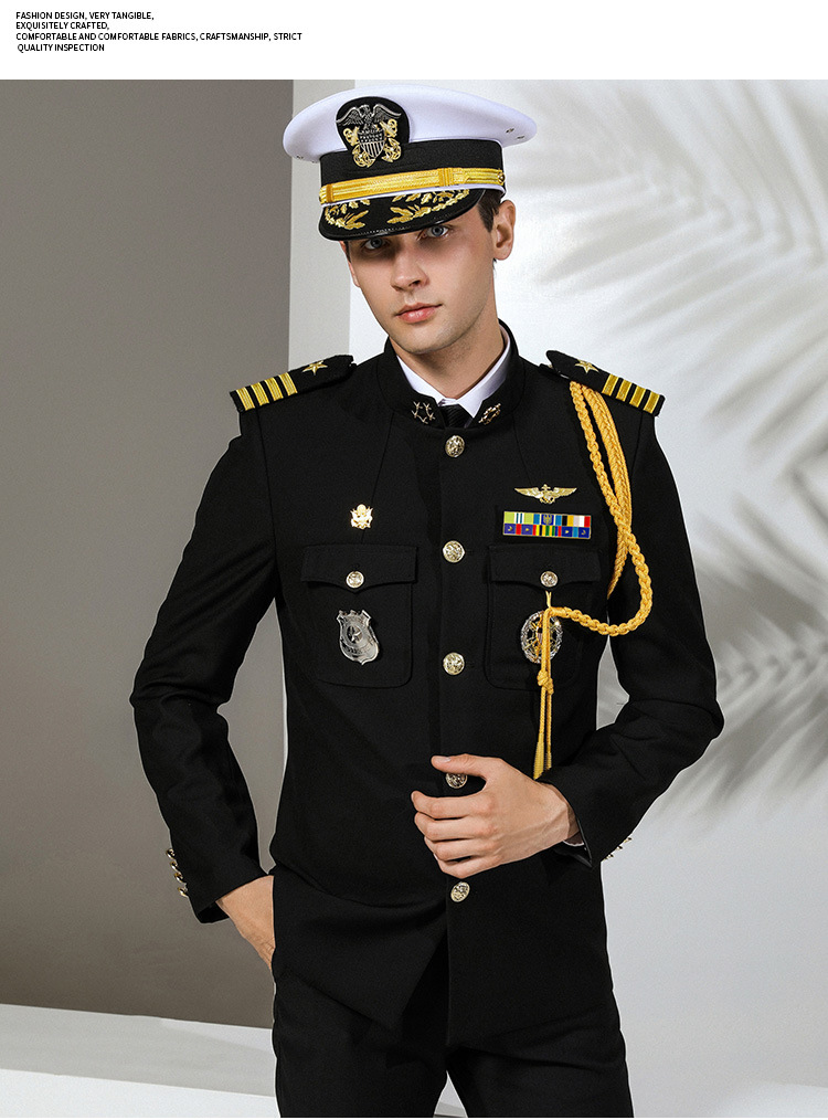 美国海员制服礼服游艇船长晚宴常服演出外套高档保安制服