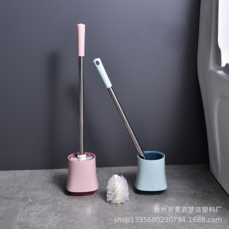 Creative Home Ladle Toilet Brush Plastic Head Handle Hanging Brush Cleaning Dirt Toilet Brush with Base