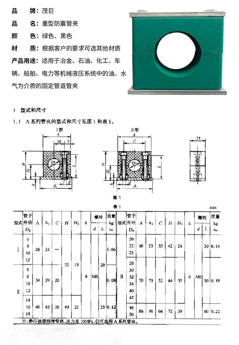 重型塑料管夹工程塑料五金配件 尼龙单孔液压双联管夹定制批发