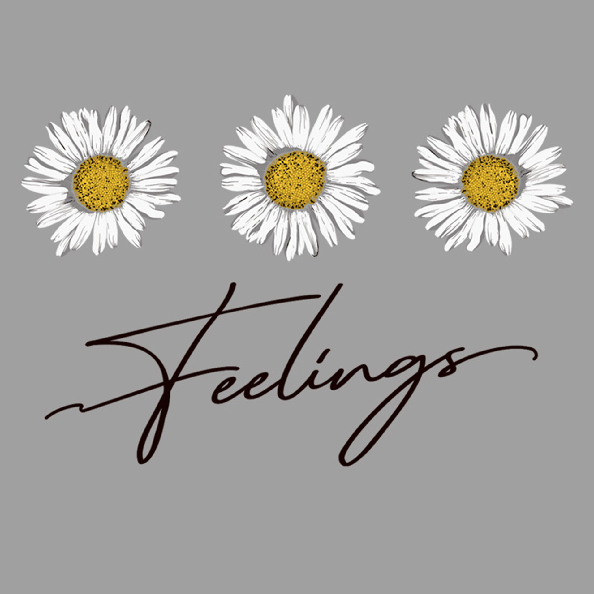 玉喜烫画工厂服装烫画定制小雏菊潮图烫画烫图热转印柯式烫画印花