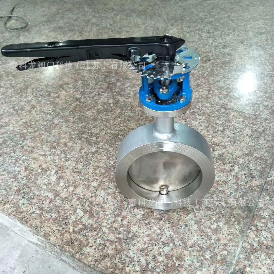 d341w/h不锈钢手动开关涡轮双法兰对夹硬密封放通风蝶阀dn125 200