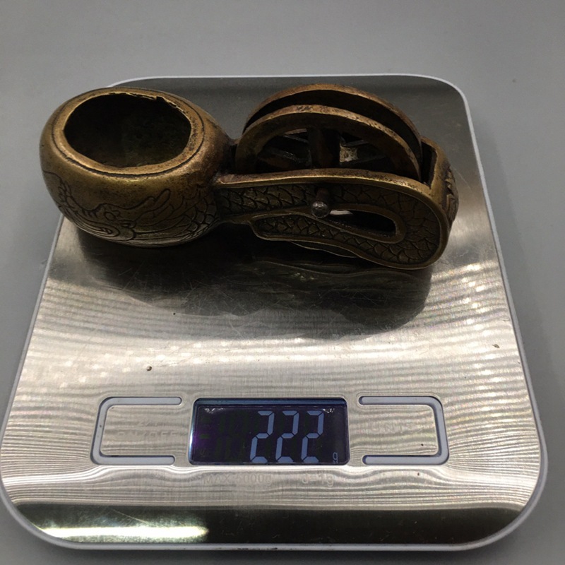 仿古铜龙头墨斗古董古玩收藏仿古铜制工艺品铜器摆件地摊货批发