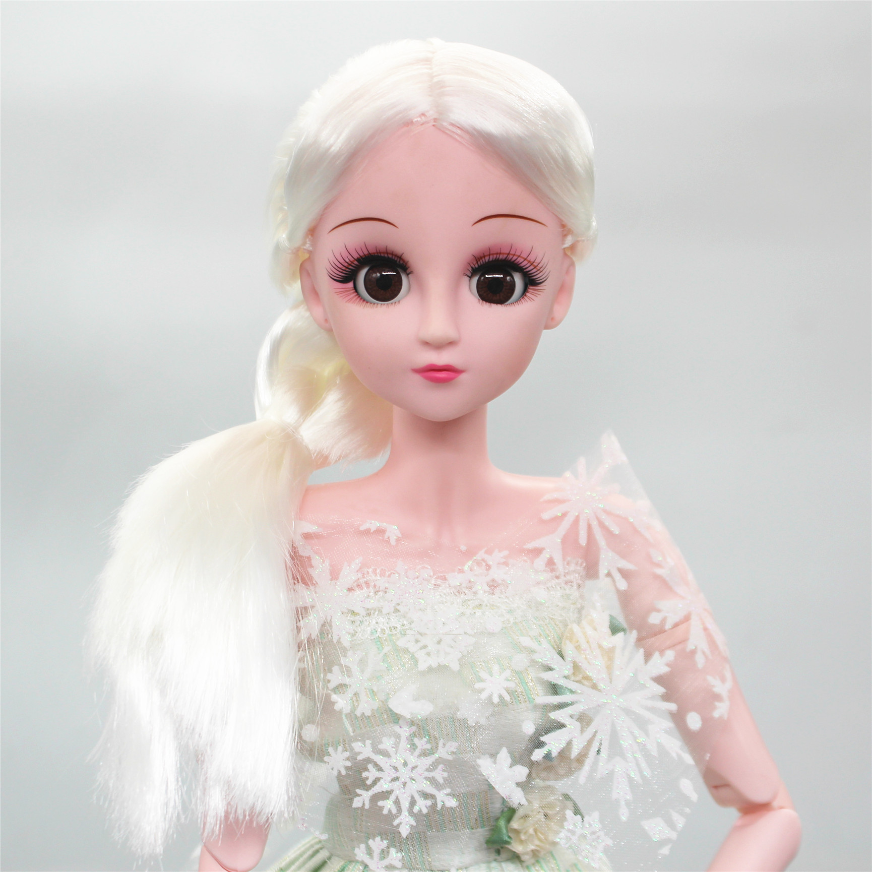 新款17关节22寸素体60厘米娃娃身体bjd裸娃真眼带睫毛带妆音乐版