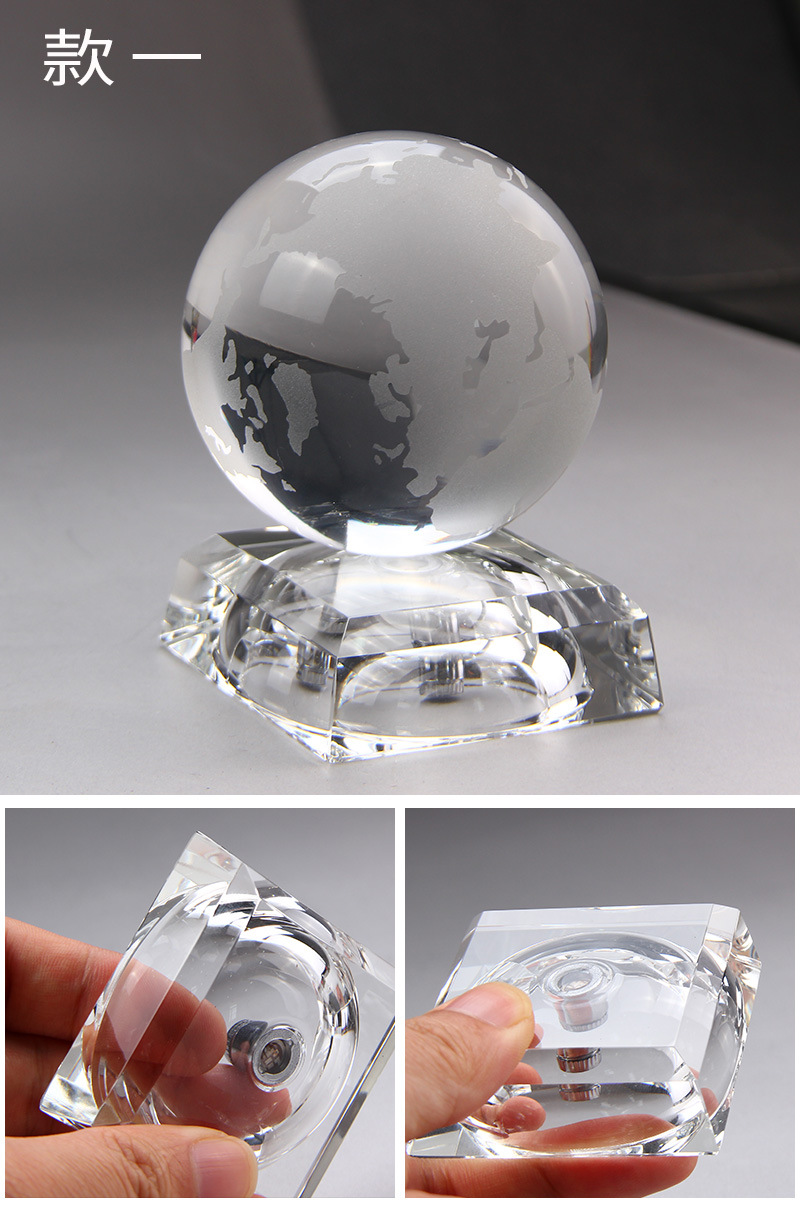 t型水晶球底座 带发光源七彩led发光灯 凹面梯形酒瓶底座定制批发