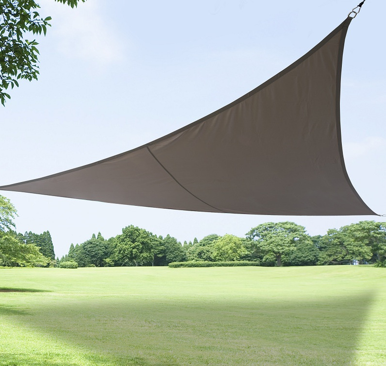 涤纶三角遮阳布 户外天幕 浅灰色 遮阳帆遮雨蓬 水压500mm uv50