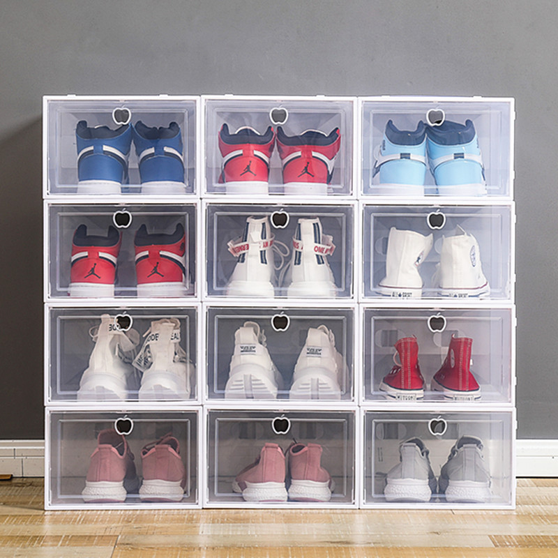 Plastic Shoe Box Storage Box Dormitory Storage Fantastic High-Top Shoe Rack Shoe Cabinet Household Shoes Storage Box Shoe Box