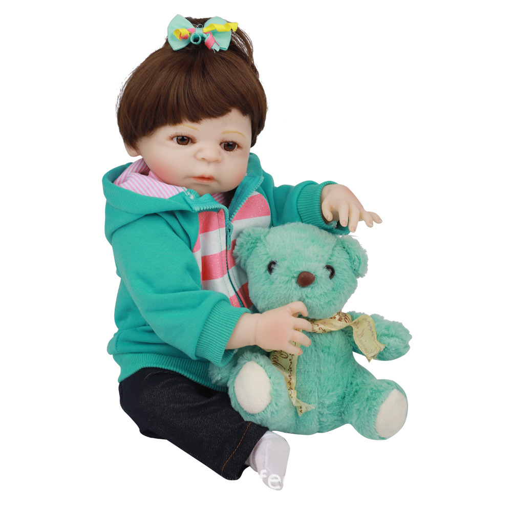 全胶仿真婴儿重生娃娃玩具洋娃娃silicone reborn doll 18 48cm