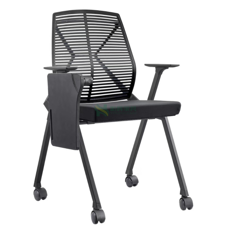 多功能会议椅带桌板办公椅折叠培训椅带写字板书写椅会场听写椅