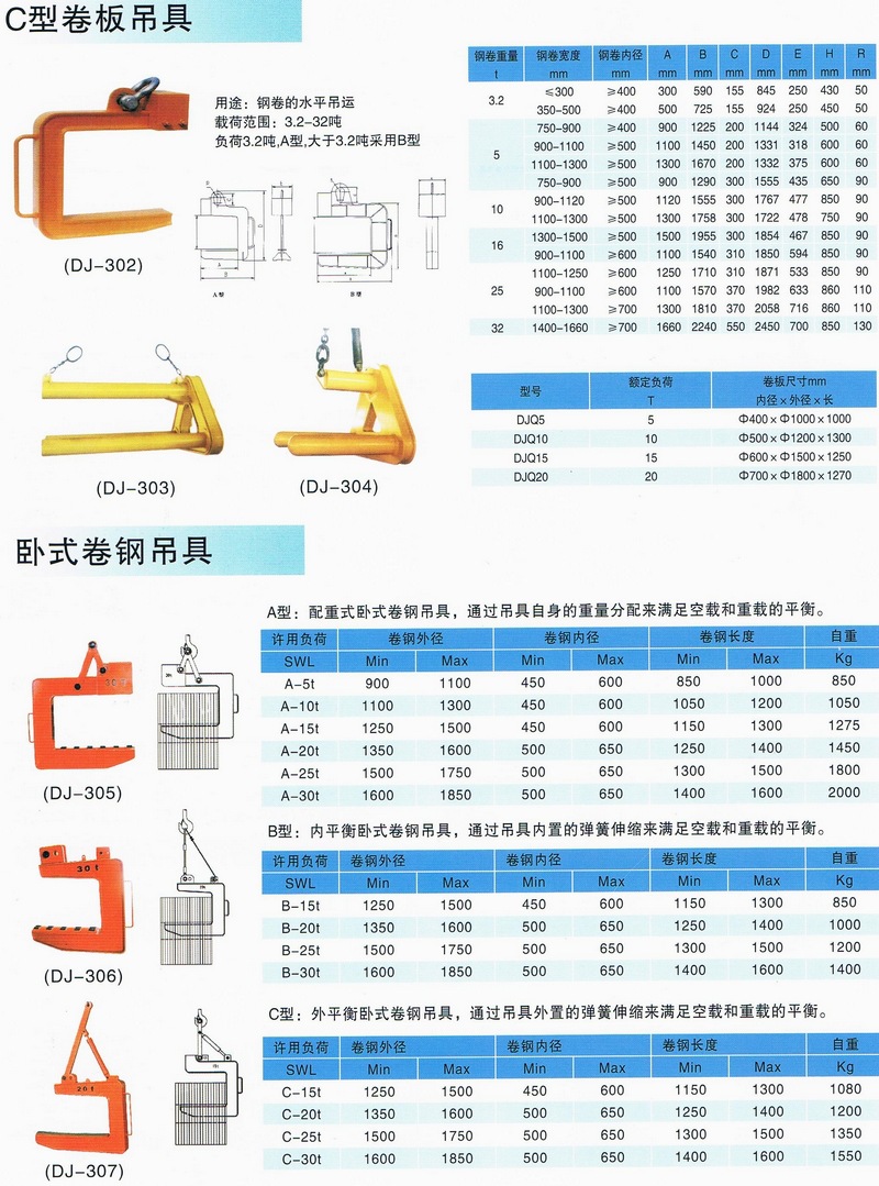 c型卷板吊具卧式卷钢吊具c型吊钩钢卷吊装起重吊具支持定制