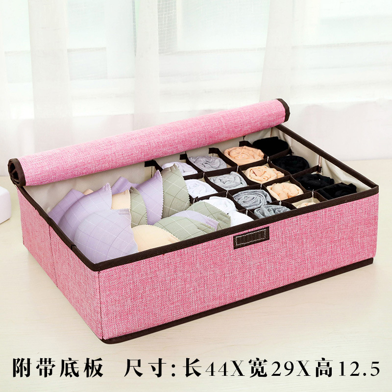 Underwear Storage Box Fabric Household Storage Box Oxford Cloth Socks Panties Bra Storage Box with Lid