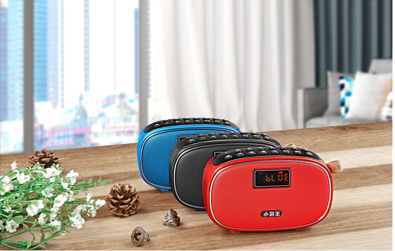 小霸王w11蓝牙音箱老人收音机随身听插卡u盘晨练跳舞播放器