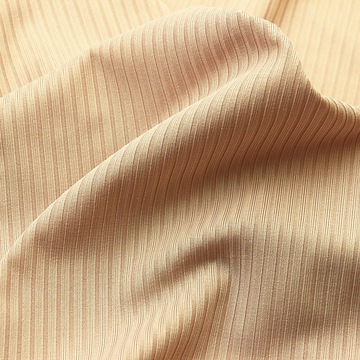 涤纶氨纶罗纹螺纹布服装面料针织纬编双面布低弹涤弹力4×2罗纹布