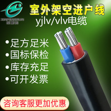 欣朋润yjlv聚乙烯绝缘铝芯电力电缆 YJLV2芯25平方国标铝芯电缆线