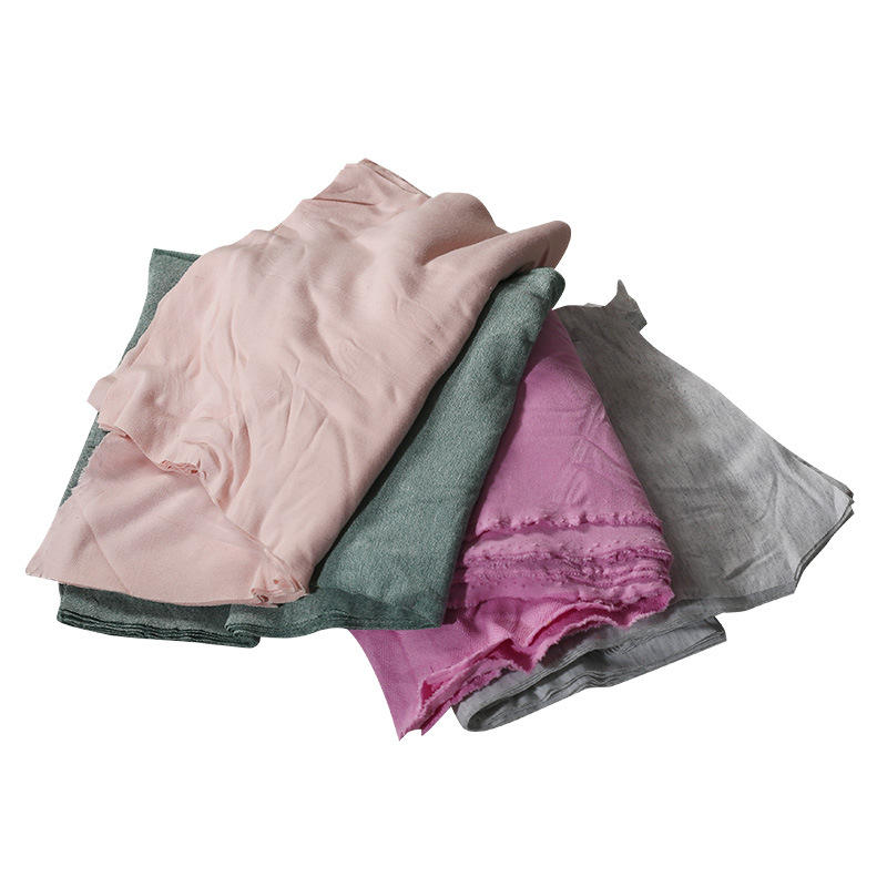 厂家直销 浅色无黑色大刀口纯棉破布 三色布头 纯棉破布工业抹布