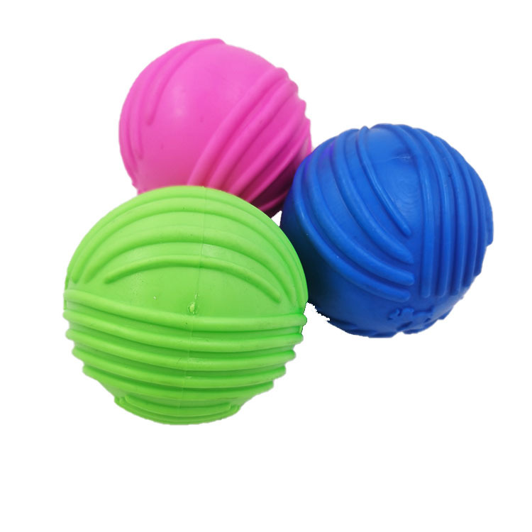 Dog Toy TPR Sound Texture Ball Relieving Stuffy Molar Teeth Cleaning Interactive Training Pet Toy in Stock Wholesale