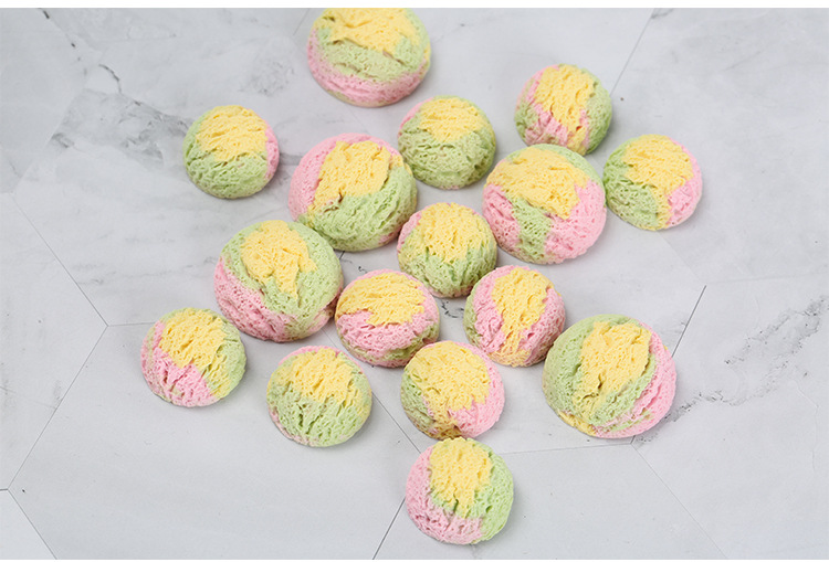 彩虹冰淇淋球 手工制作奶油胶手机壳diy发卡发饰饰品配件材料滴胶