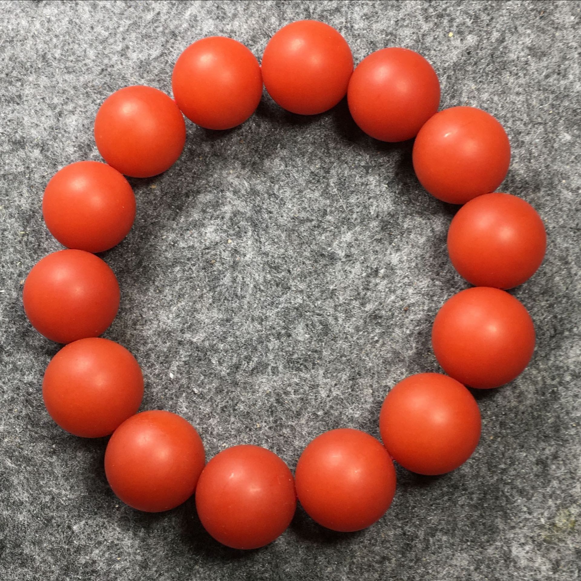 仿保山南红玛瑙柿子红手串磨砂质感锦红12/14/16/18/20mm