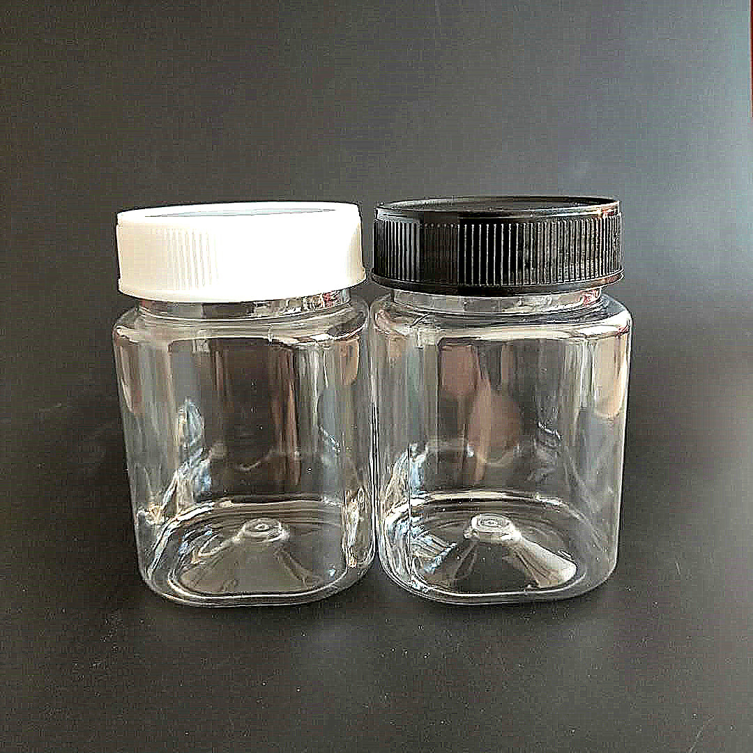 300g蜂蜜瓶包装pet食品透明塑料罐包装方形蜂蜜瓶210ml