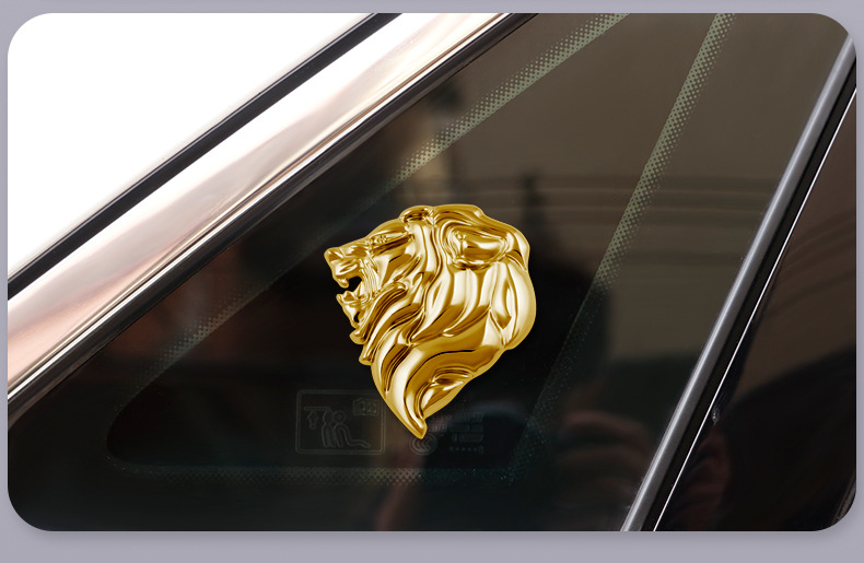 汽车个性金属狮子头车标标/致308车贴车身贴徽标侧标装饰贴划痕贴