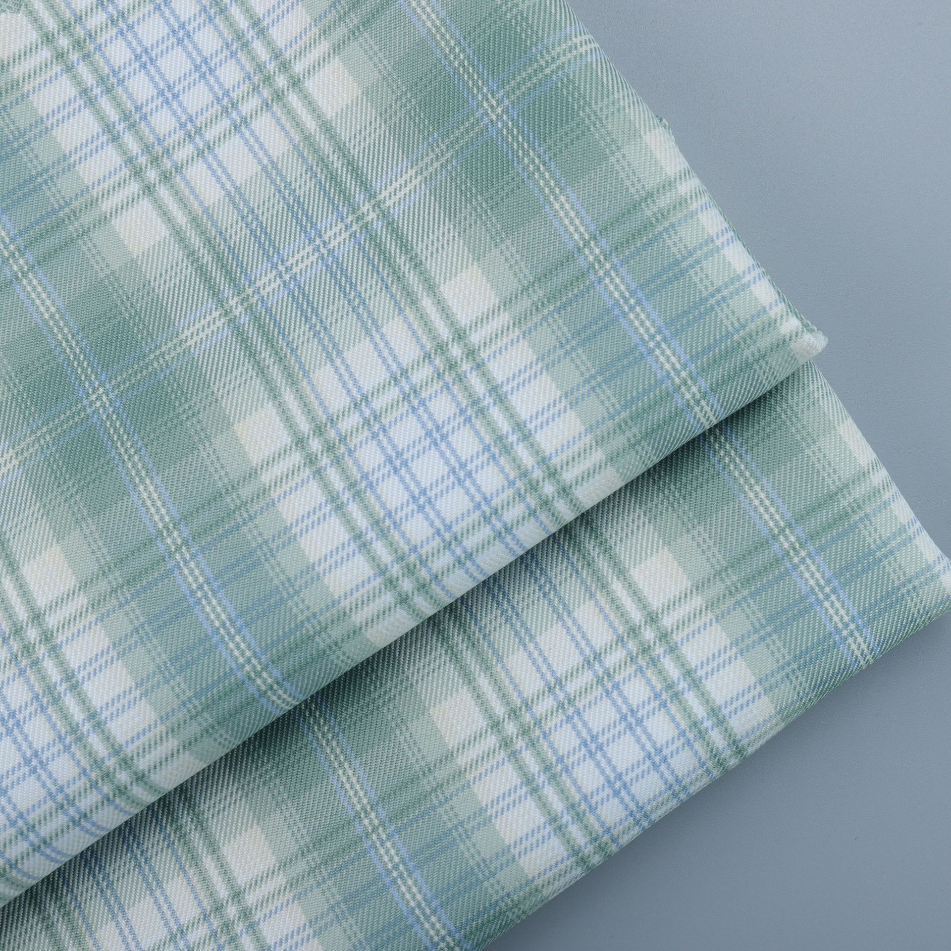 全涤斜纹色织雪松日系jk制服百褶格裙春夏服装箱包鞋帽装饰面料