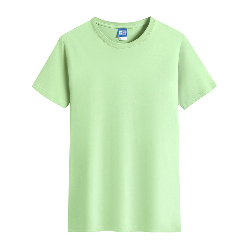 夏季纯棉短袖圆领衫t恤团体服班服厂家直销 纯棉t恤定制印绣logo
