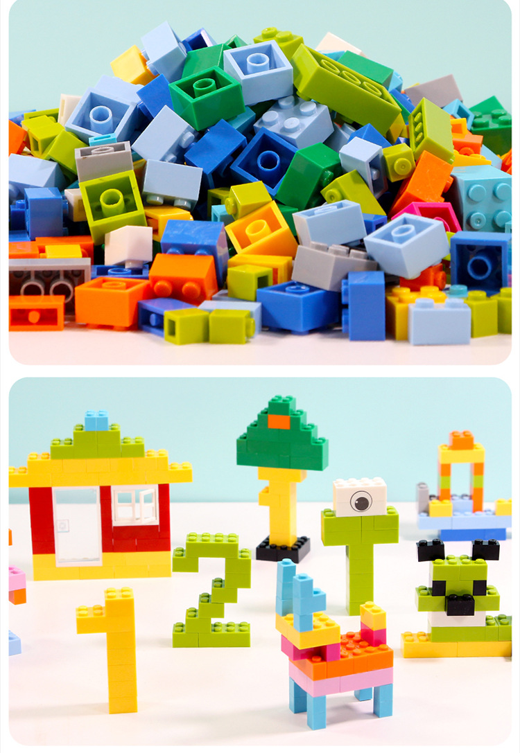 跨境散装小颗粒澳洲积木1000块兼容乐高diy幼儿园拼装益智配件