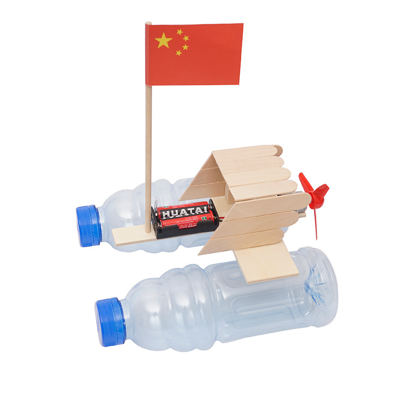 科技小制作diy风力船快艇小学生科学实验小发明科教玩具stem教育