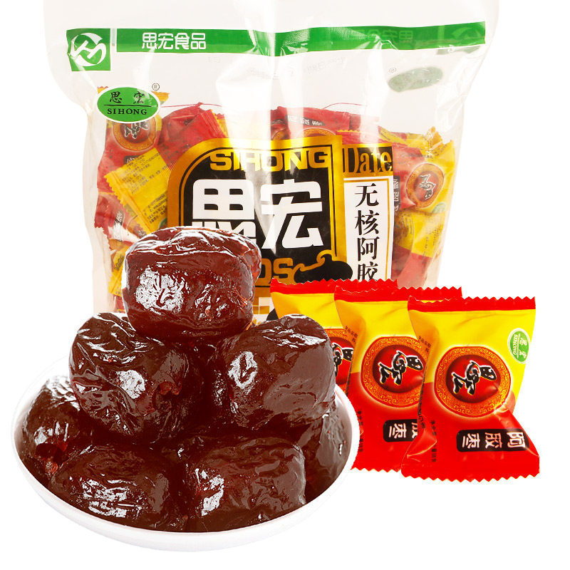 思宏阿胶枣无核蜜枣1kg独立包装金丝蜜饯喜枣休闲零食品年货礼品