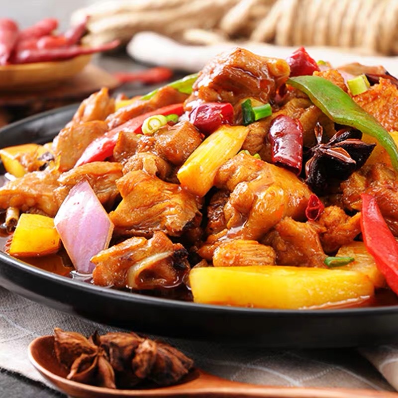 新疆沙湾大盘鸡500g/800g/袋原味大盘鸡批发一件代发