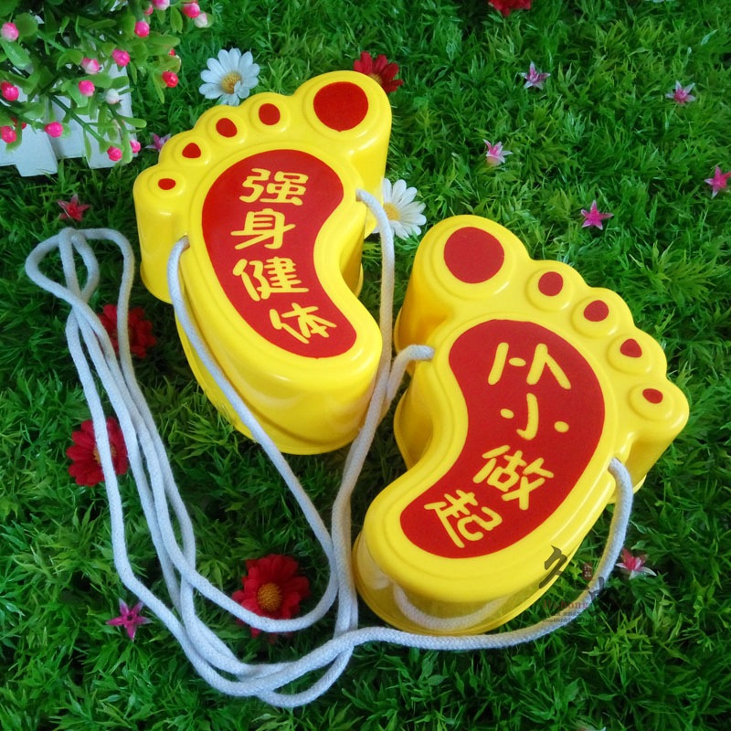 小脚丫高跷幼儿园早教儿童感统器材塑料平衡训练运动踩高跷玩具
