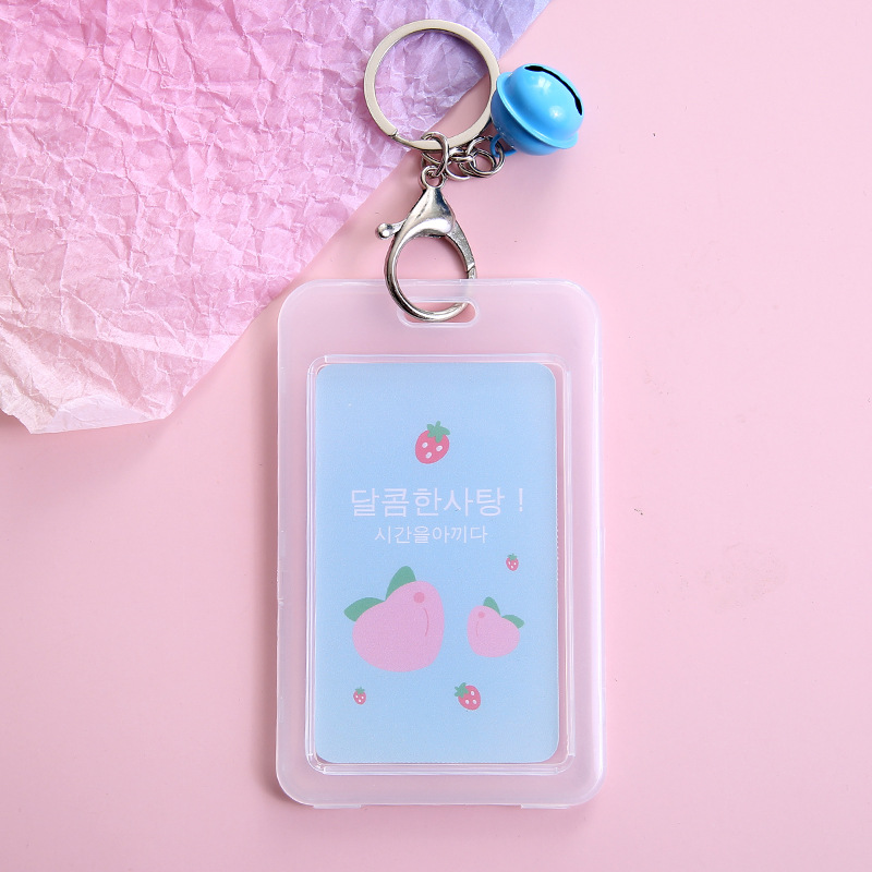 Cute Ins Transparent Bus Card Case Protective Cover Cartoon Student Campus Meal Card School Card Access Control Card ID Card Case