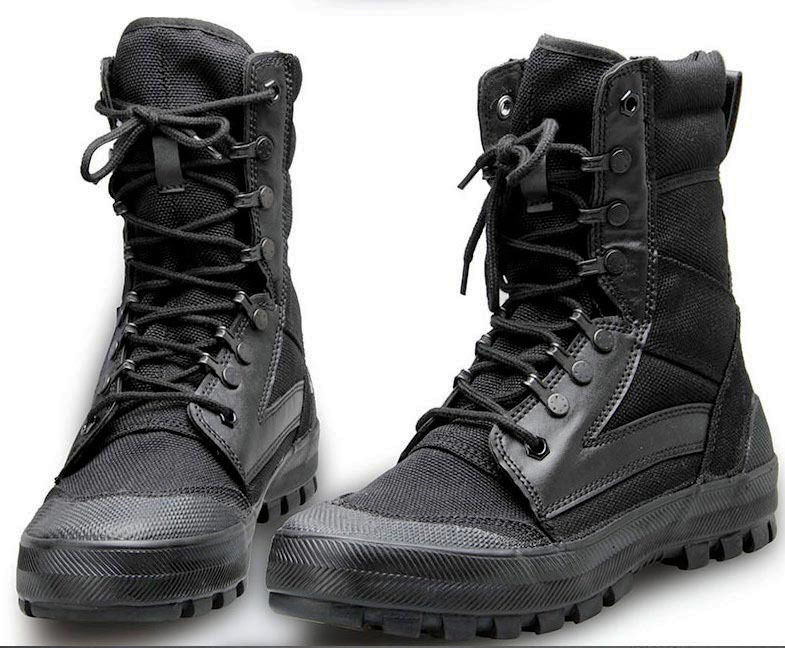 男特种兵保安训练鞋黑色作训鞋解放鞋胶鞋高帮帆布鞋