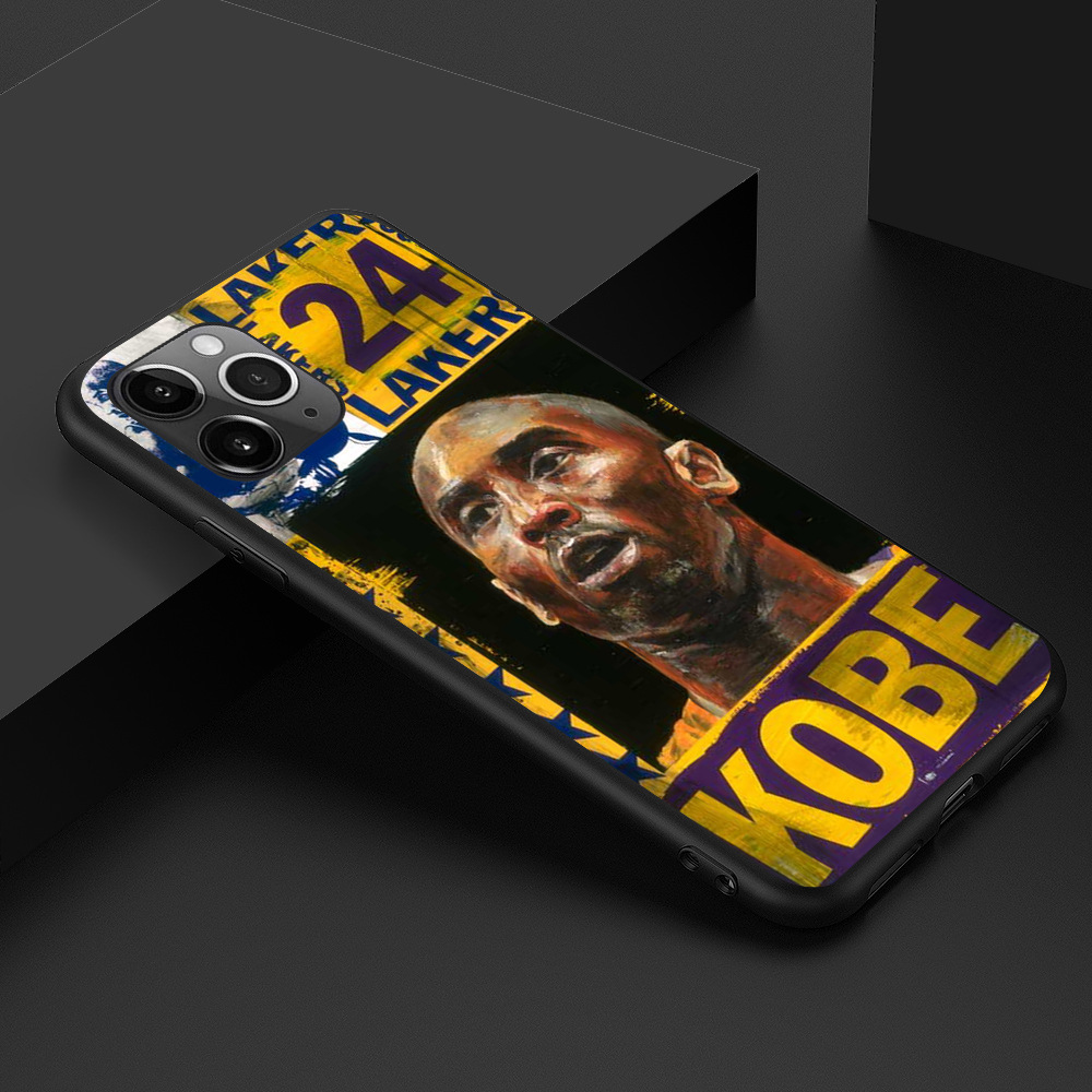 适用iphone12手机壳定制nba湖人黑曼巴科比手机壳kobe phone case