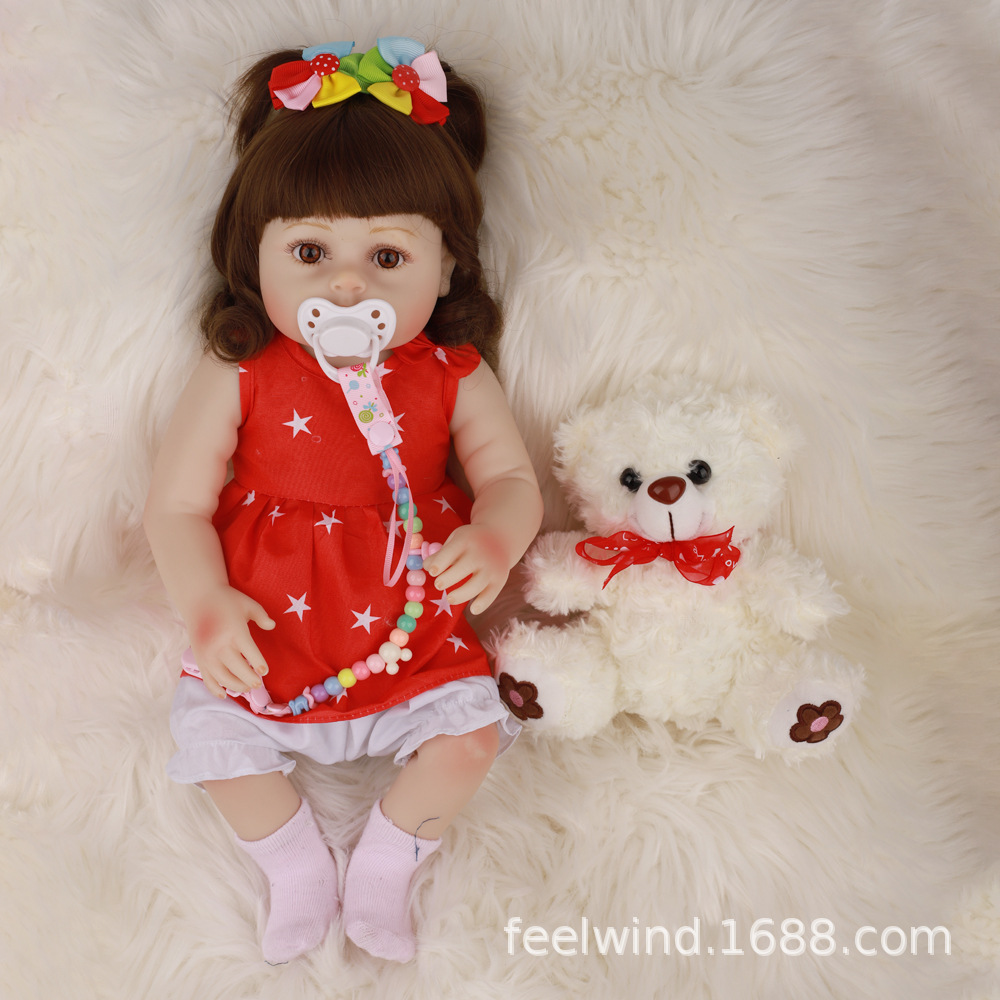 silicone reborn doll 18 48cm全胶仿真婴儿重生娃娃玩具洋娃娃