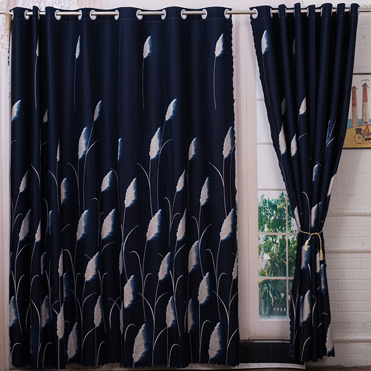 简易窗帘成品定制出租房卧室阳台窗帘布料半遮光布防尘布