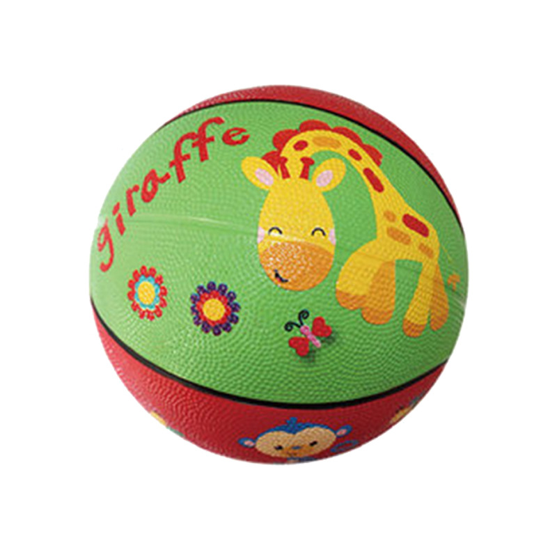 卡通球3岁儿童小皮球篮球17cm玩具橡胶篮球代发批发
