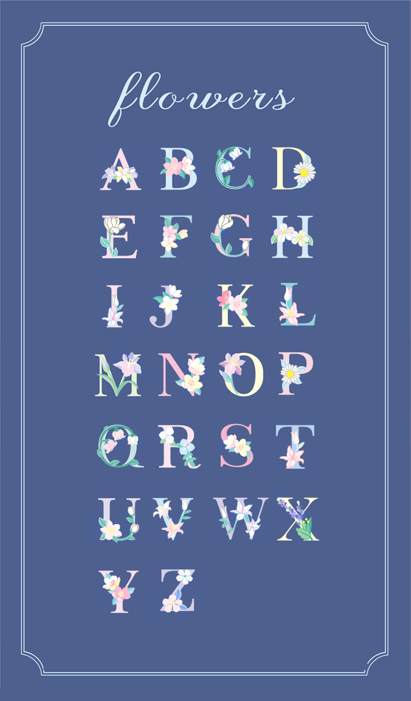 26个字母花朵刺绣贴包包装饰衣服手机壳diy手帐本贴纸补丁贴批发