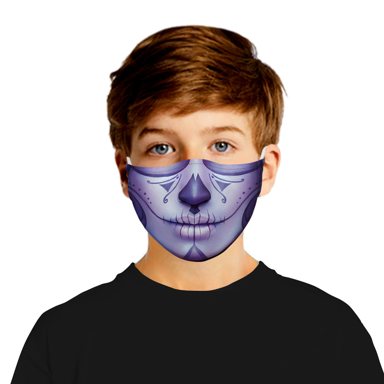 厂家批发缝嘴小丑万圣节数码印花成人儿童防护口罩内含2片过滤芯