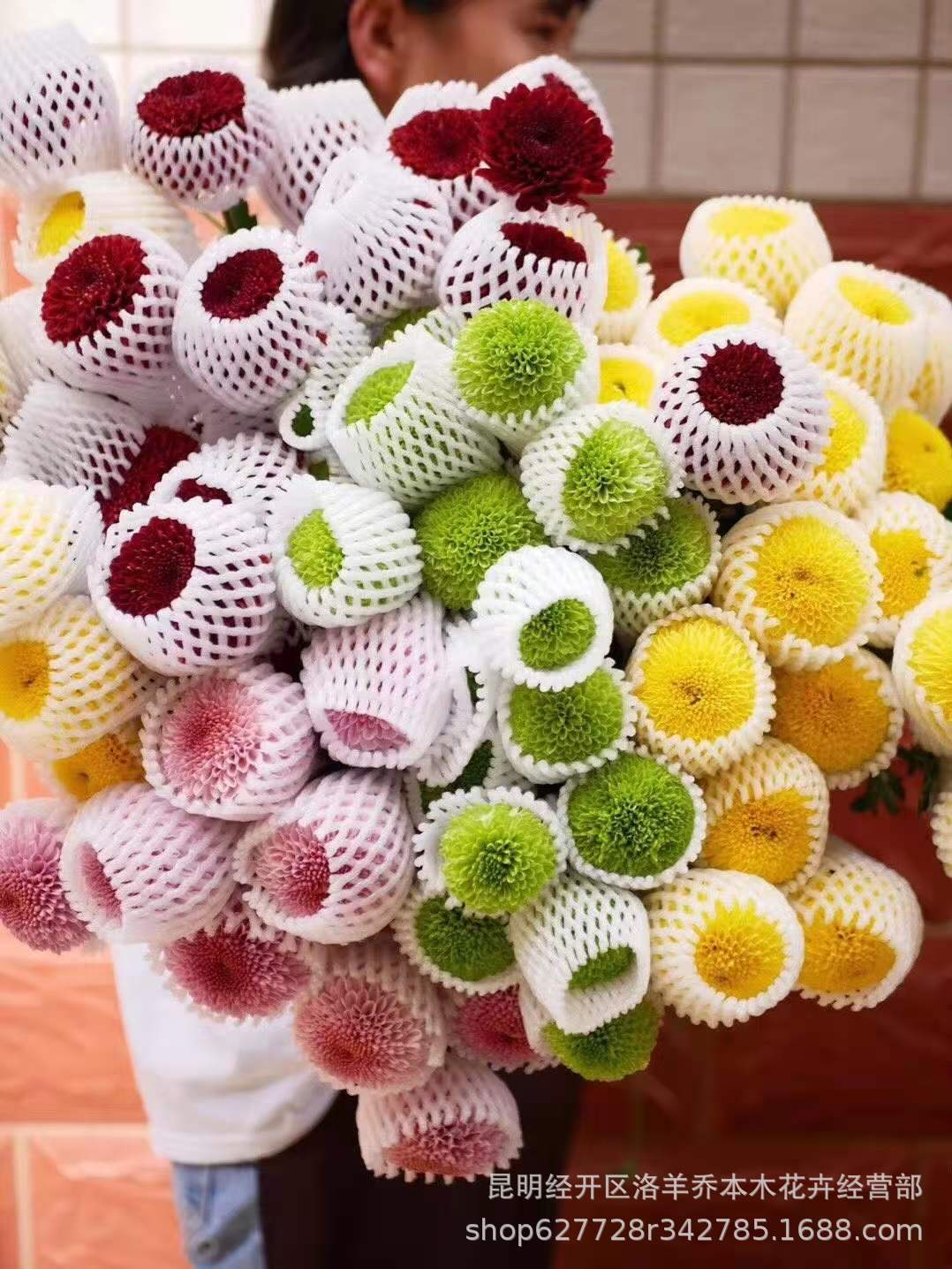 乒乓菊花云南昆明乒乓菊鲜切花鲜花基地批发直发直批花店婚庆装饰