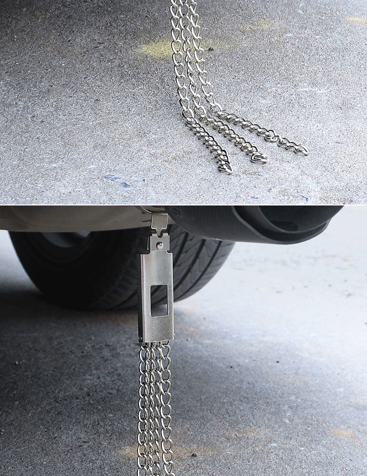 汽车金属静电带 车用警示反光三角静电条排气管接地铁链3冬季用品