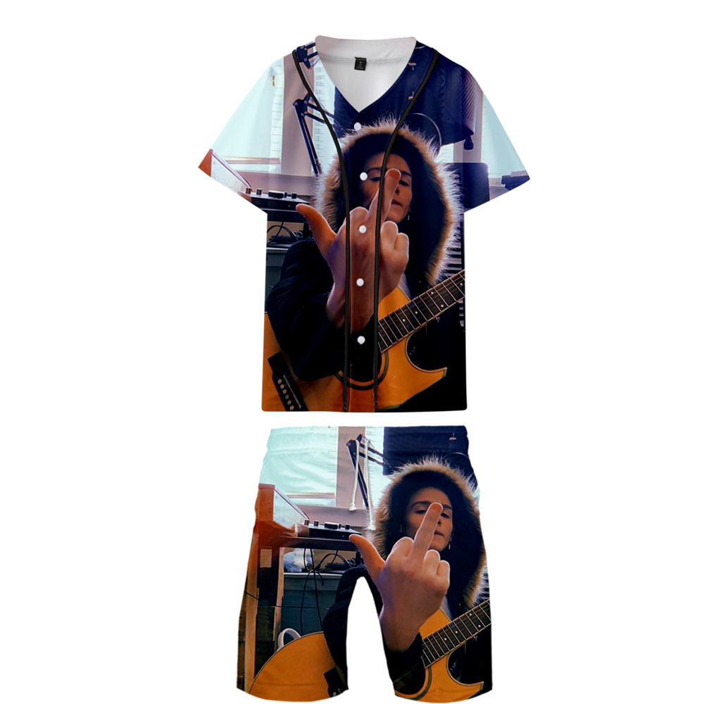 新款亚马逊网红payton moormeier薄款棒球服套装夏季批发