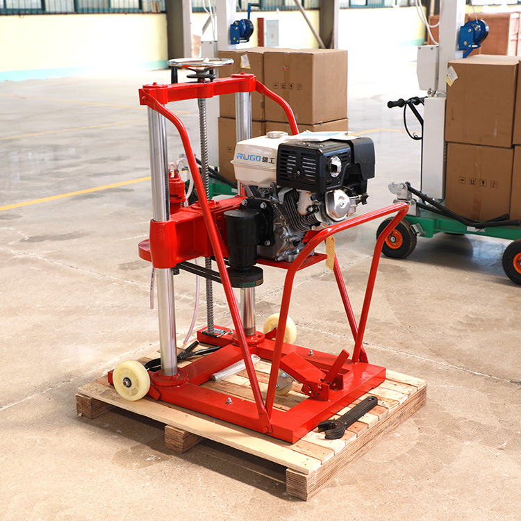 汽油动力混凝土钻孔取芯机大功率水泥沥青路面地脚螺栓打孔机