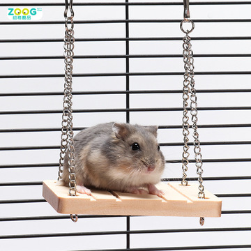 木质小宠玩具秋千磨牙吊链秋千可悬挂仓鼠秋千