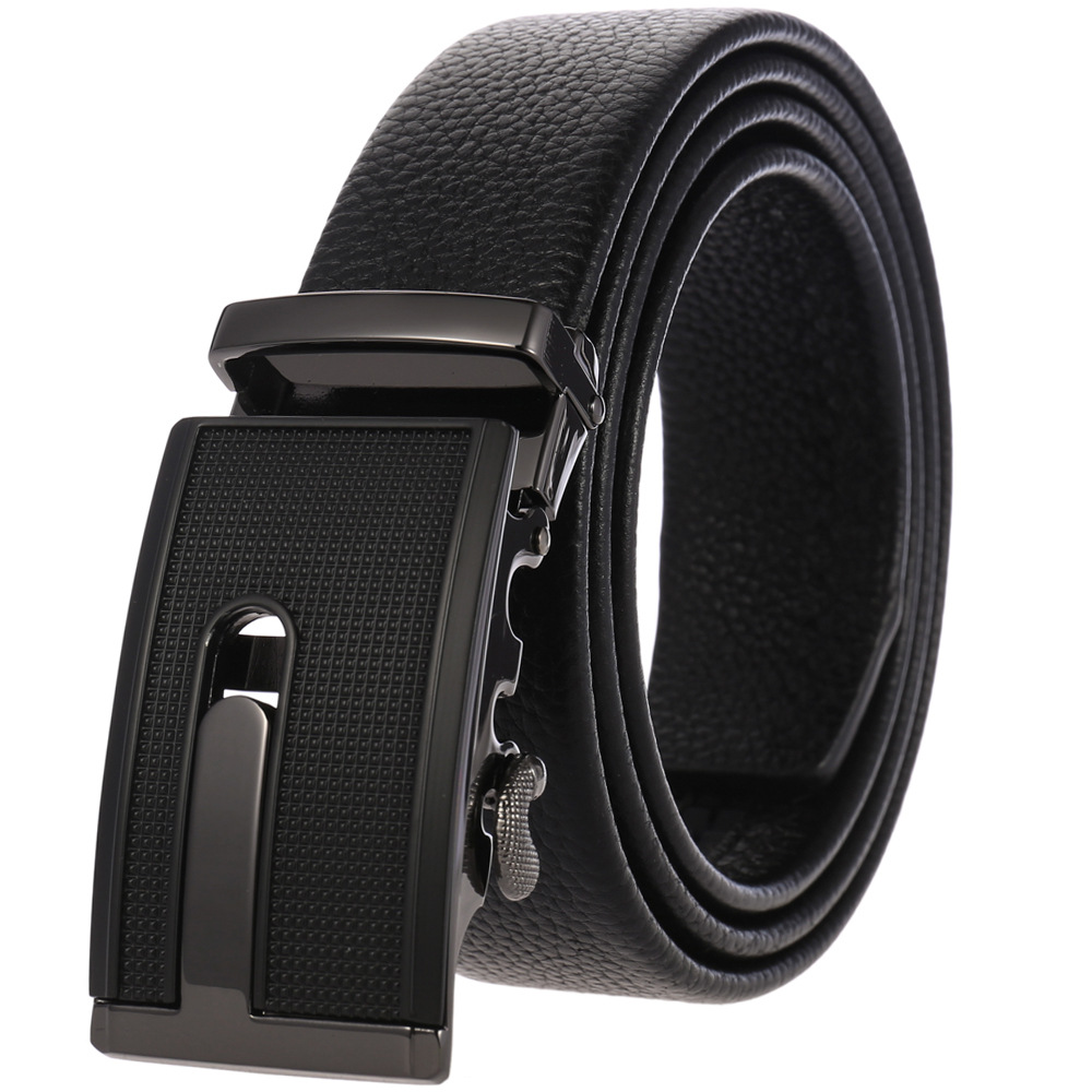 自动扣头层牛皮皮带 男士腰带 ly25-0365-5