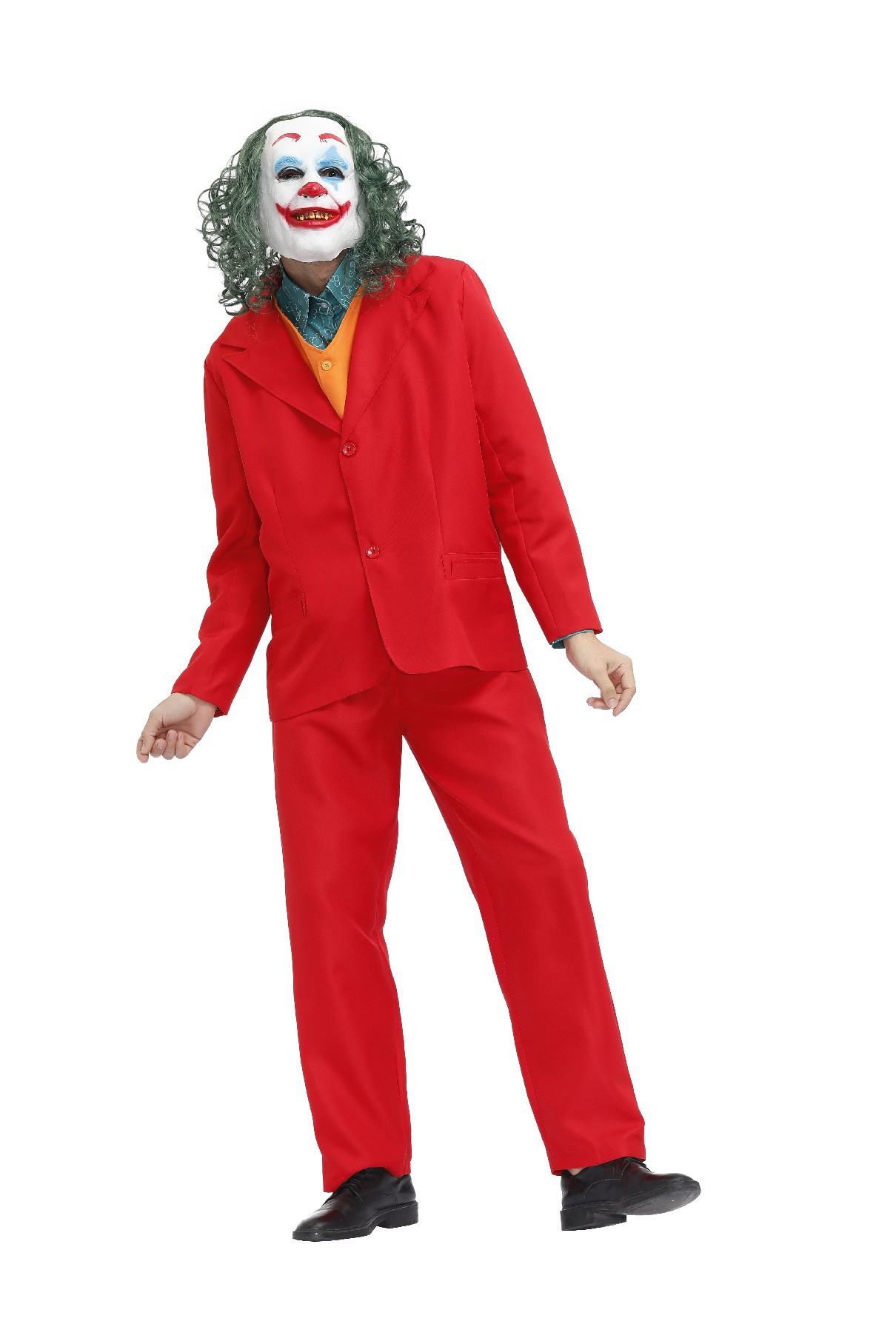 m-xl 男士joker杰昆菲尼克斯dc电影小丑服 万圣节cosplay表演服装
