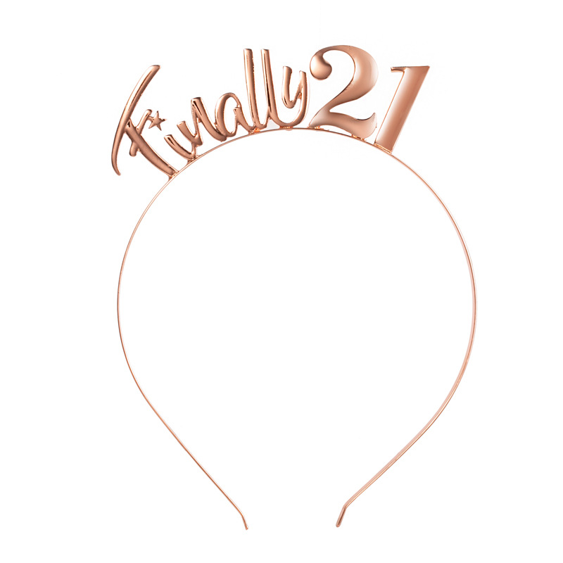欧美爆款生日发箍 finally21数字皇冠 生单身日派对发箍皇冠头箍